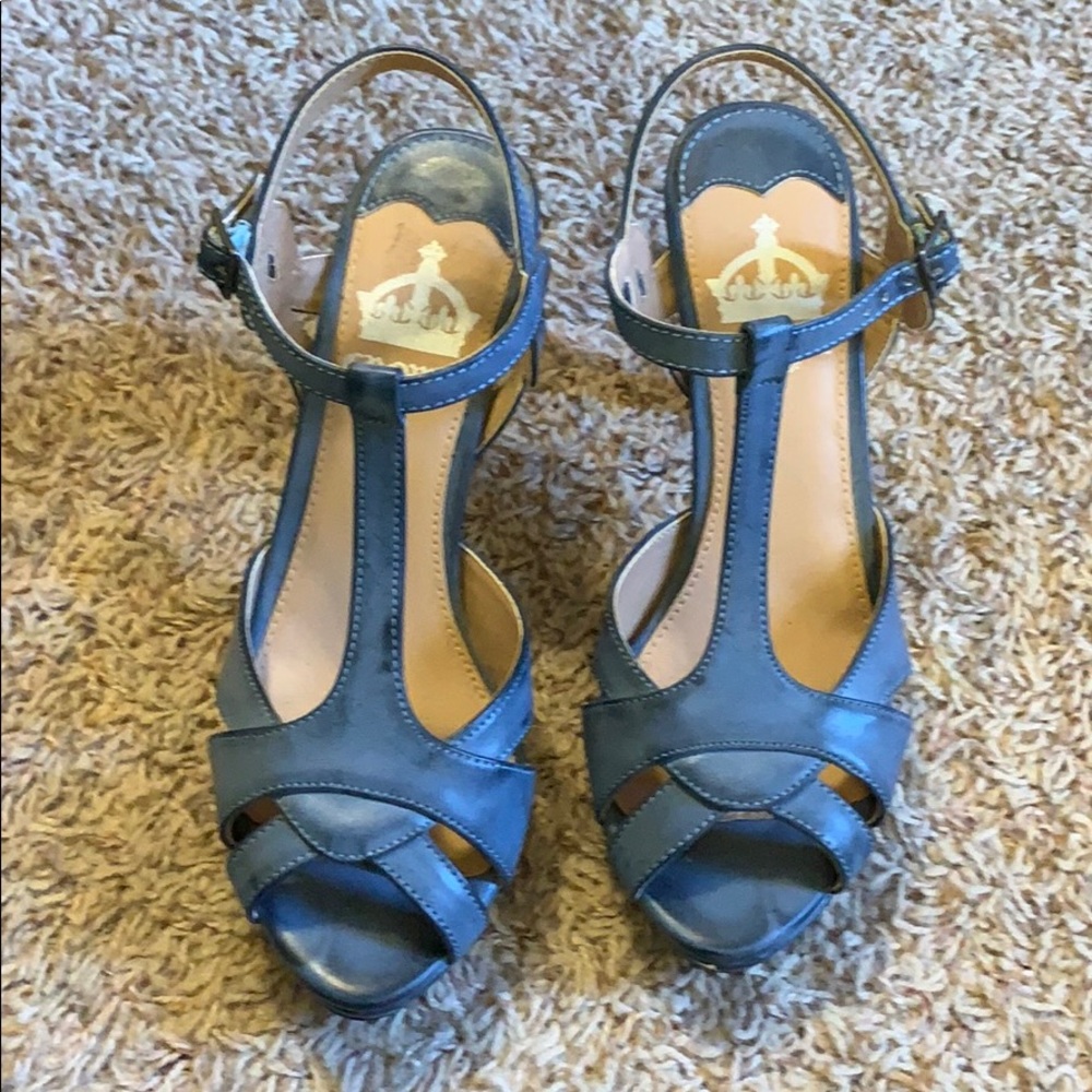Light blue heels.